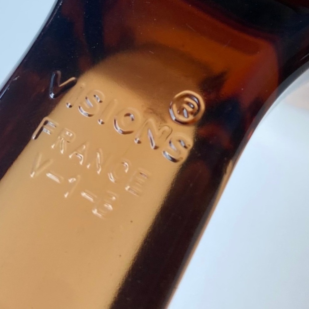 Vintage Visions Corning Amber Glass Saucepan Set 1L 1.5L V-1-B France with Lids - Picture 13 of 14